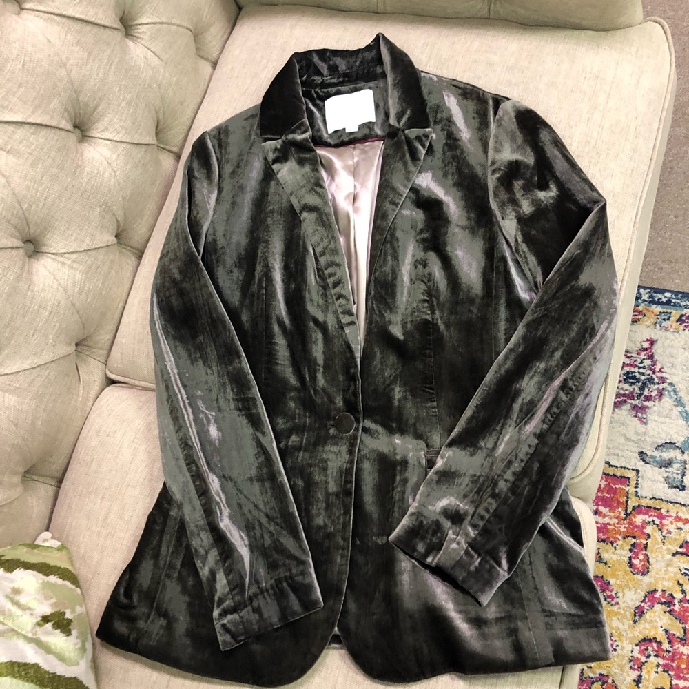 Ettika Anthropologie velvet blazer